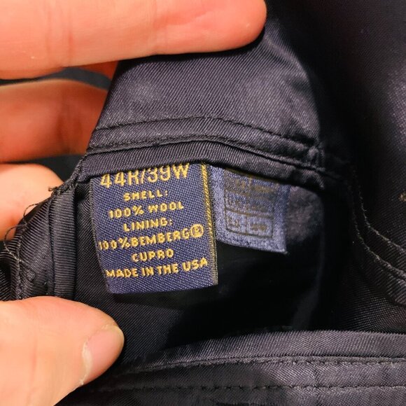 MILANO SAXXON 1818 Brooks Brothers Men's Dark Navy Blue Striped Suit 44R $1,395 - Picture 10 of 16